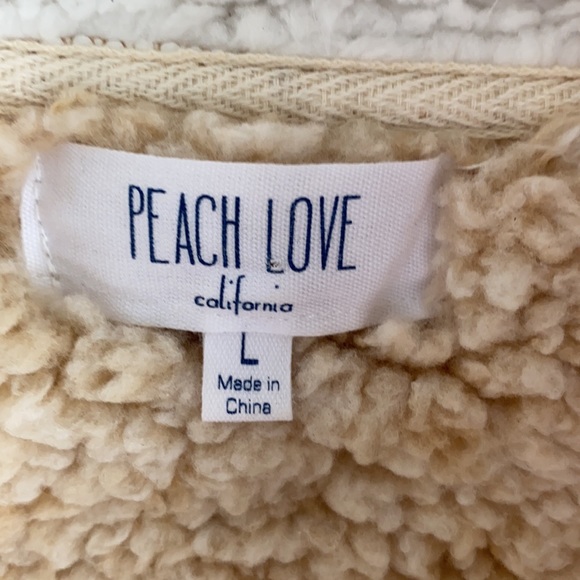 Lg. Peach Love Sherpa Pullover - Picture 2 of 6